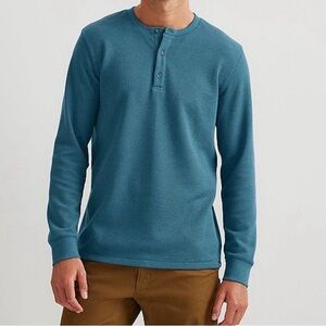 Eddie Bauer Blue Long Sleeve Henley
